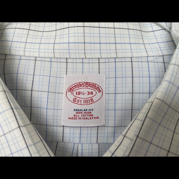 BROOKS BROTHERS French Cuff Dress Shirt 18.5 34 - Picture 4 of 9